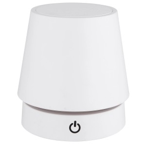 Dimmbare, matte, weiße Globo LED-Tischleuchte Carlos, 28 cm, aus Kunststoff.