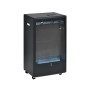 Schwarzer Firefix Gas-Heizofen 4200 Basic mit Rollen und Schutzgitter.