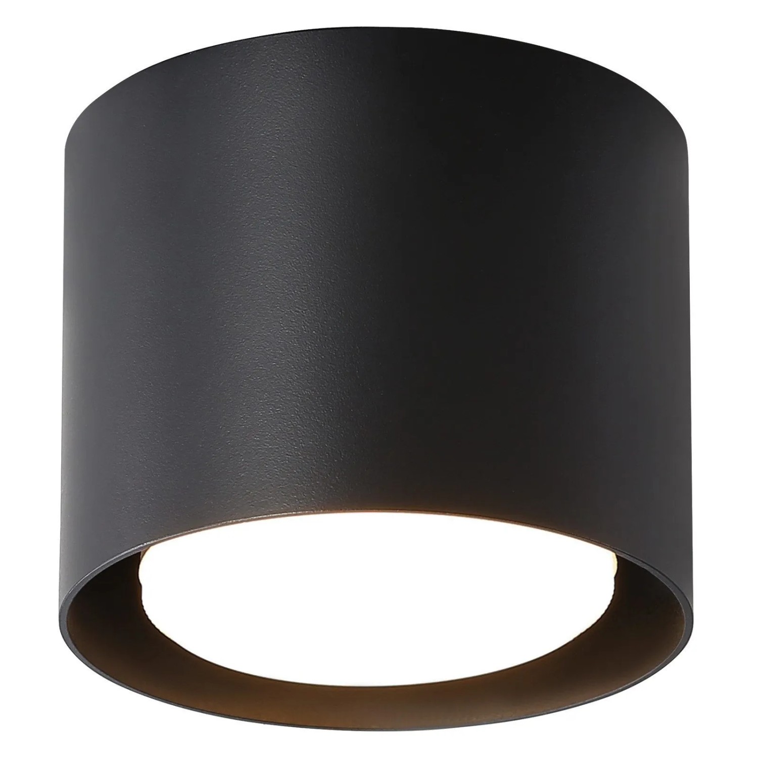 NETTLIFE LED-Deckenleuchte Spot Schwarz Runde Aufbauleuchte aus Aluminium 230 V GX53 5 W 3000 K für Schlafzimmer und Flur