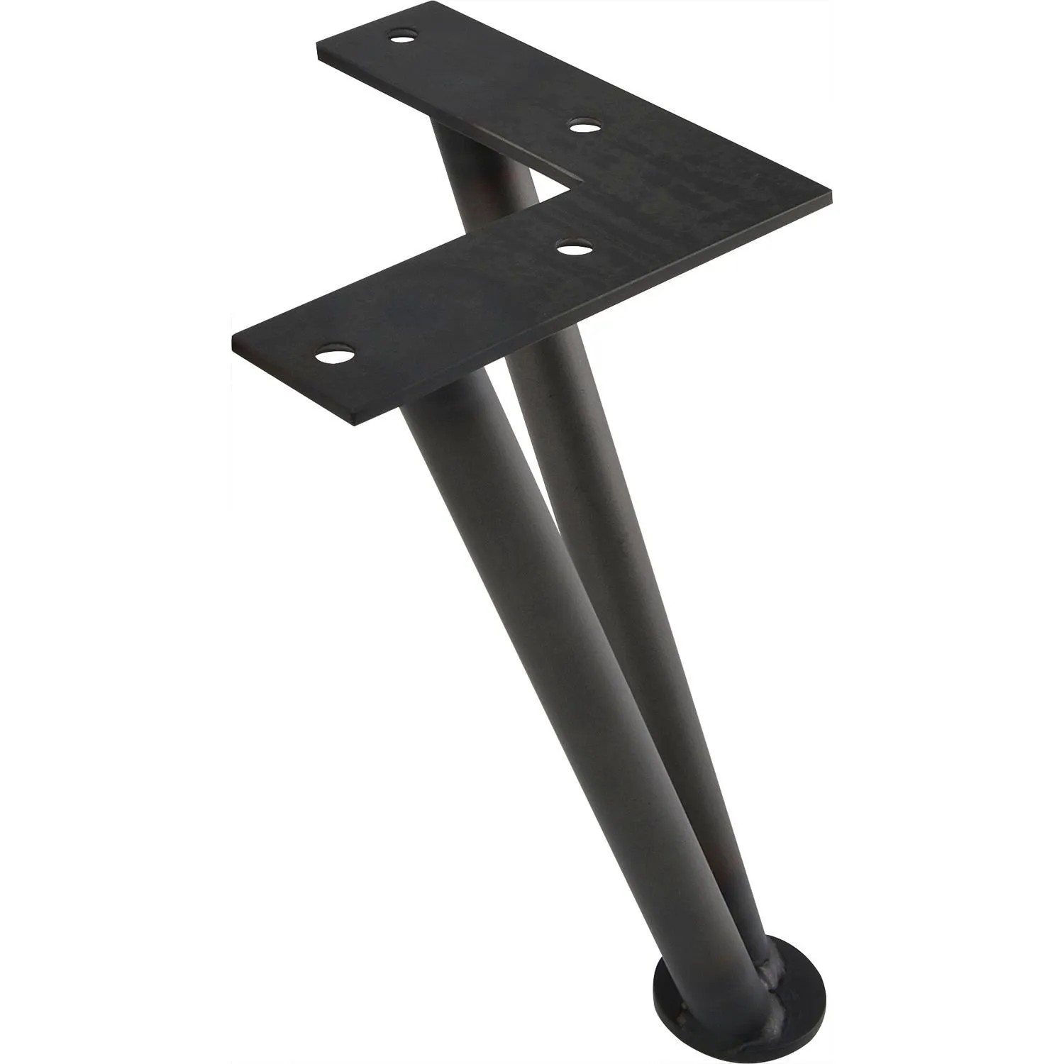 Simausrom Tischbein Haarnadelfuß Ø 15 mm Länge 180 mm Schwarzstahl Schutzlackiert