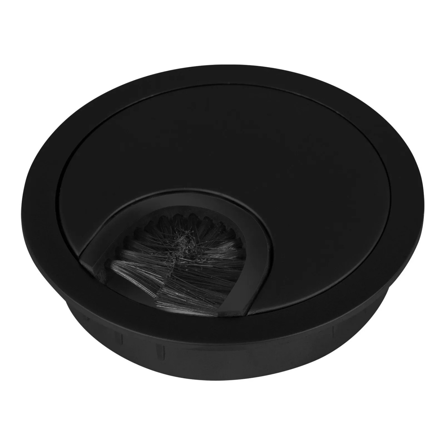 SOTECH Kabeldurchlass Metall Ø60 mm Schwarz Matt mit Bürstendichtung