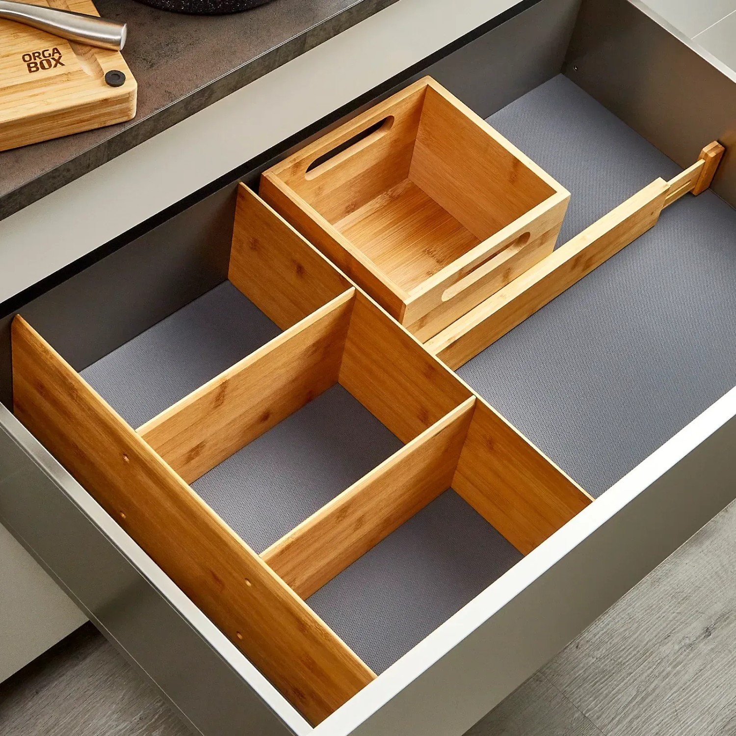 SOTECH ORGA-BOX Schubladen-Einsatz Bambus Geölt 473x273x145 mm Auszugseinsatz_3