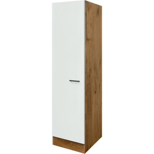 Flex-Well Geschirrschrank Vintea, 50 cm, Magnolie/Eiche, mit Drehtür und Einlegeböden.