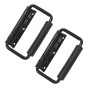 HMF 14991-02 Klappgriff 2er Set Gefedert 3 Loch 13 x 3 cm Schwarz