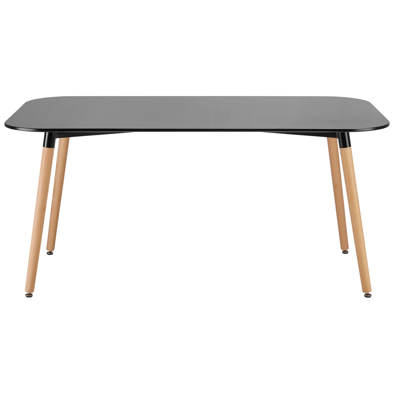 Bessagi Home Esstisch Anuk Schwarz MDF ca. 160x90 cm