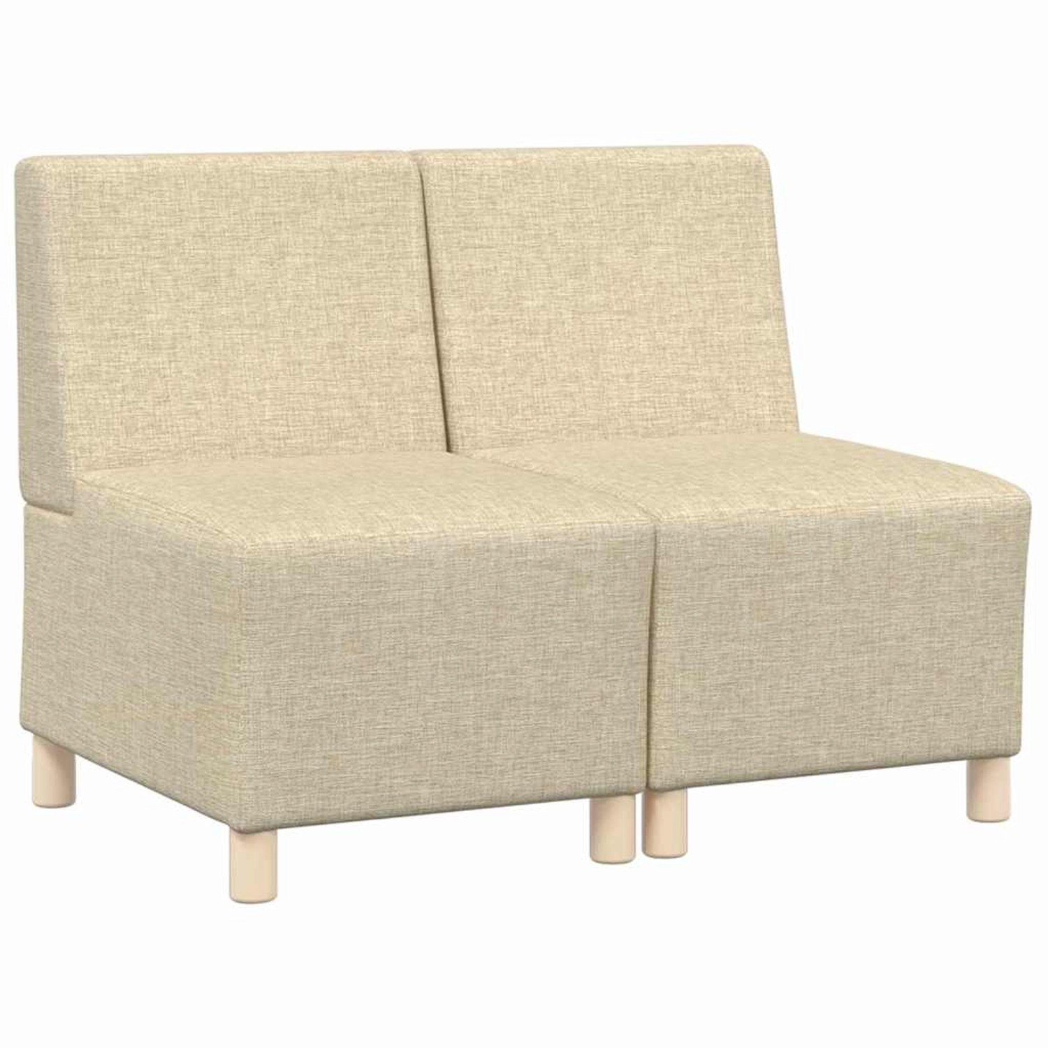 vidaXL Modulares Sofa ohne Armlehnen 2 Stk Creme 55 x 74 x 82 cm Stoff 3399 günstig online kaufen