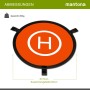 Mantona Drohnen-Landeplatz, orange-schwarz, faltbar, Ø 75 cm, mit weißem H-Symbol. Ideal für Kameradrohnen.