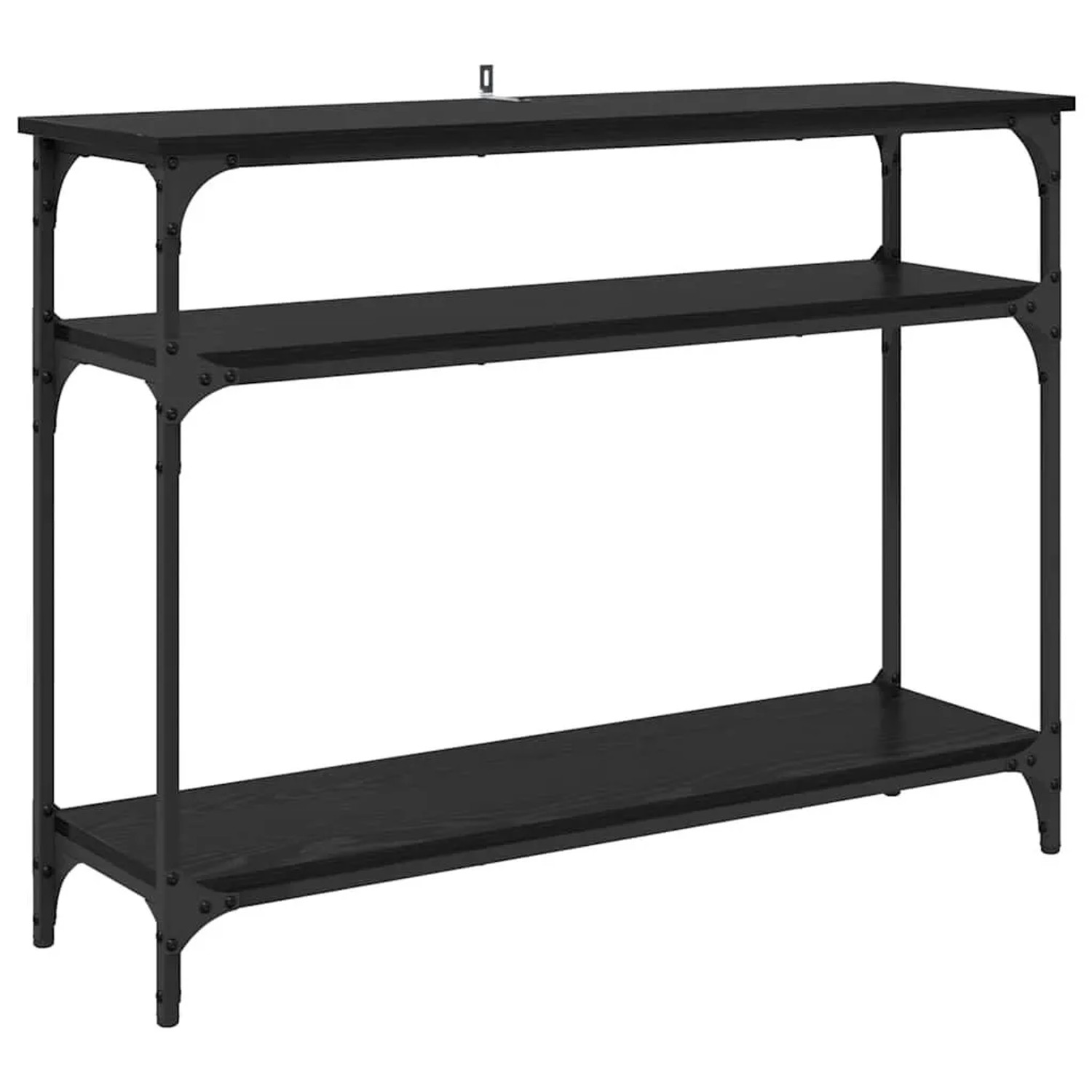 vidaXL Konsolentisch mit Regal Schwarz Eichen-Optik 100 x 29 x 75 cm 882201