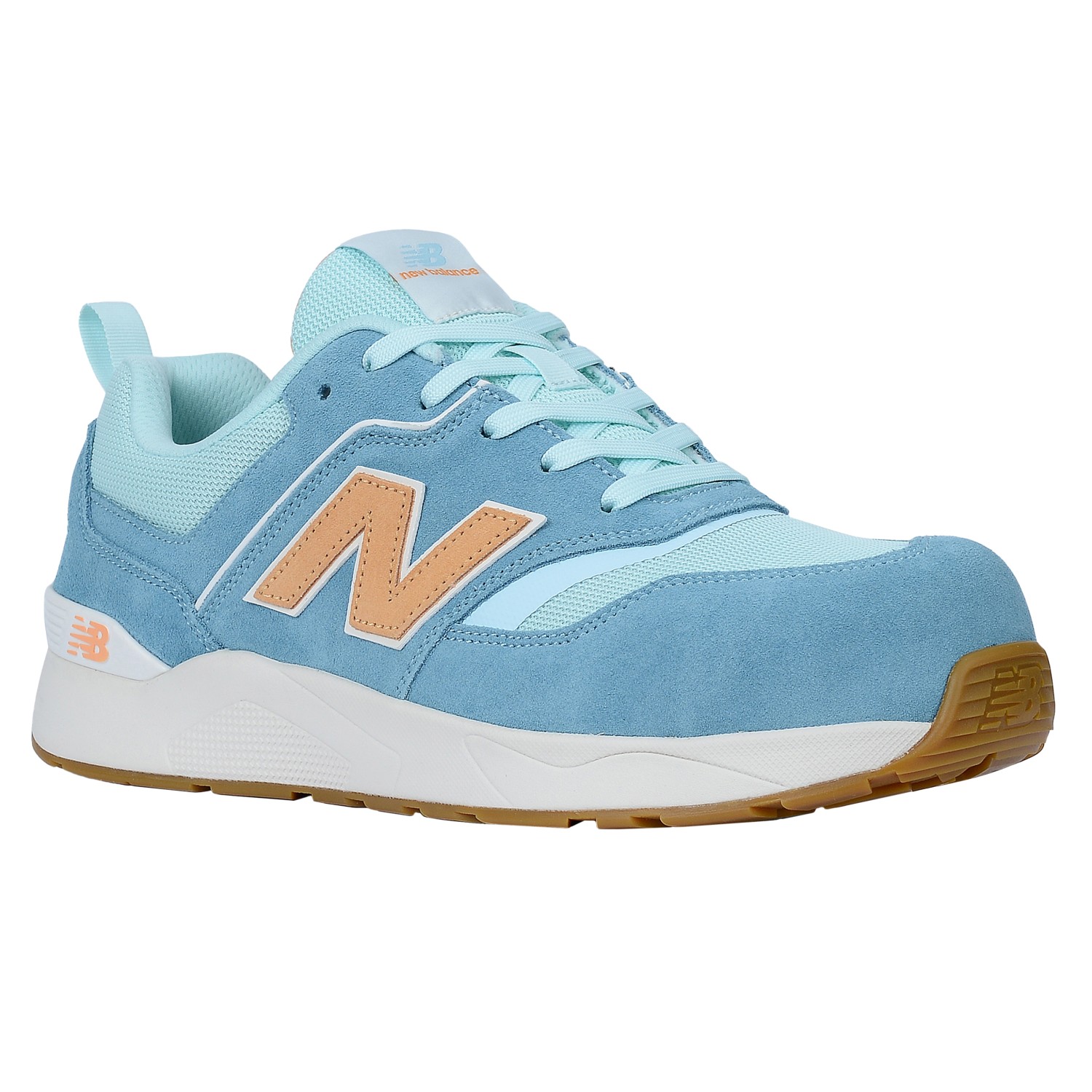 New Balance Sicherheitsschuh Elite Lite Damen S1 in Blau-Orange, Größe 35.