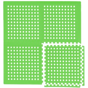 Grünes eyepower Poolmatte 32er Set (62x62cm) mit Löchern, ideal als Poolfolie rund.