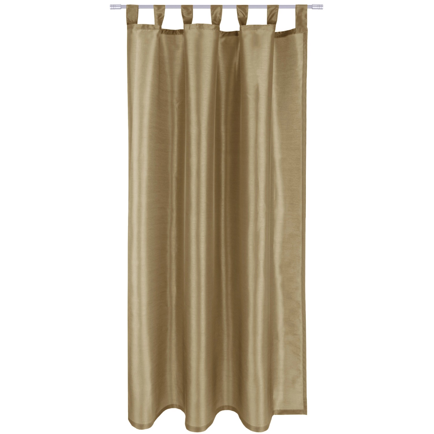 Bestlivings Gardine Blickdicht 140 cm x 245 cm Schlaufen Taupe Dunkel