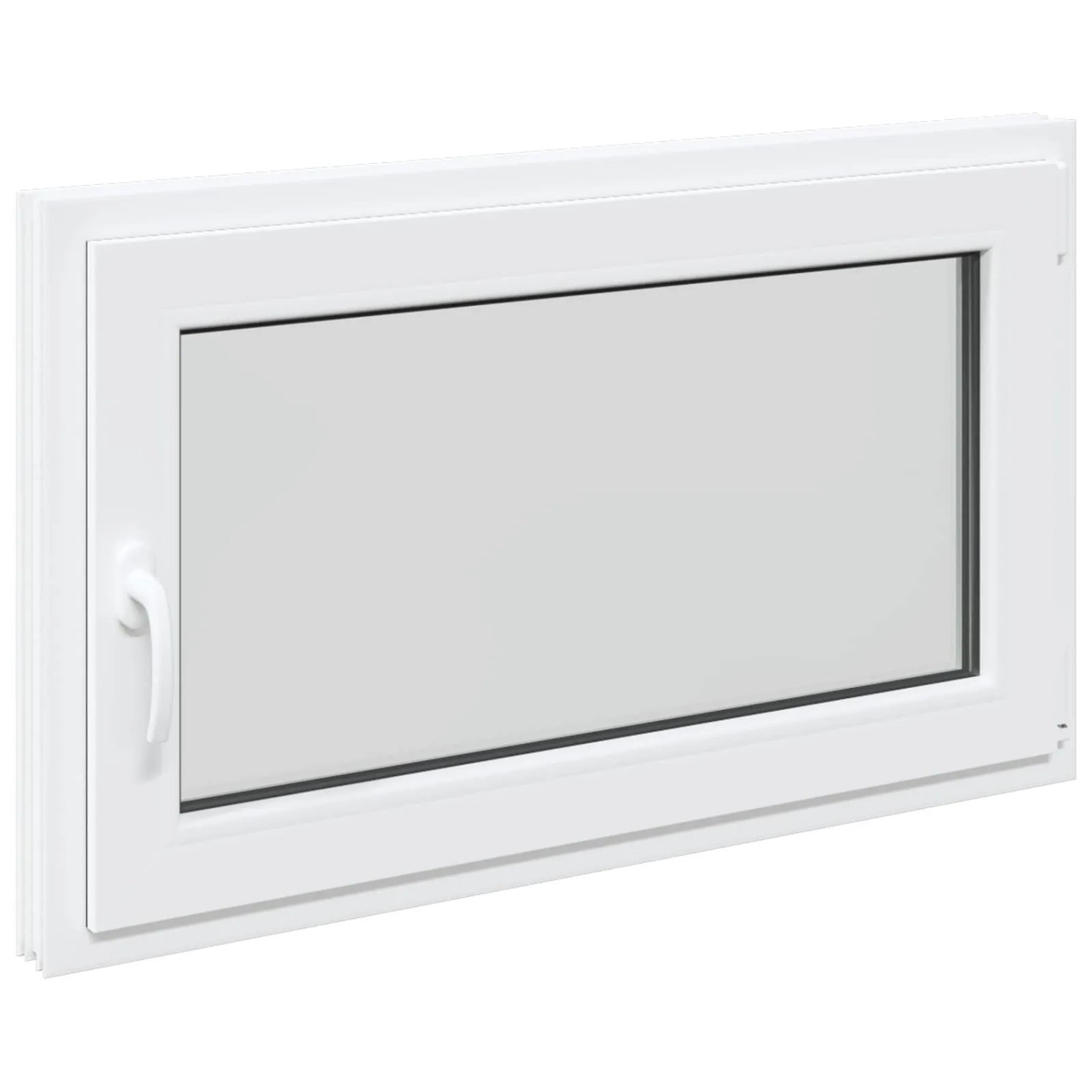vidaXL Kellerfenster RISOR Weiß 100 x 60 cm PVC und Glas 42047209