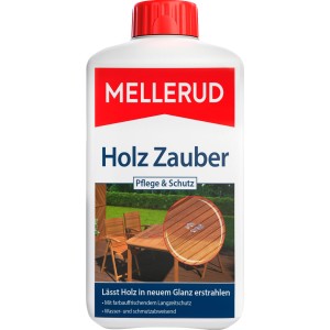 Mellerud Holz Zauber Pflege & Schutz für langanhaltenden Holzschutz und zur Auffrischung der Holzfarbe.