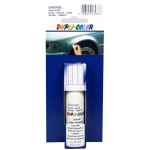 Dupli-Color Auto Lackstift Weiß, 12ml für Lackreparaturen am Auto.