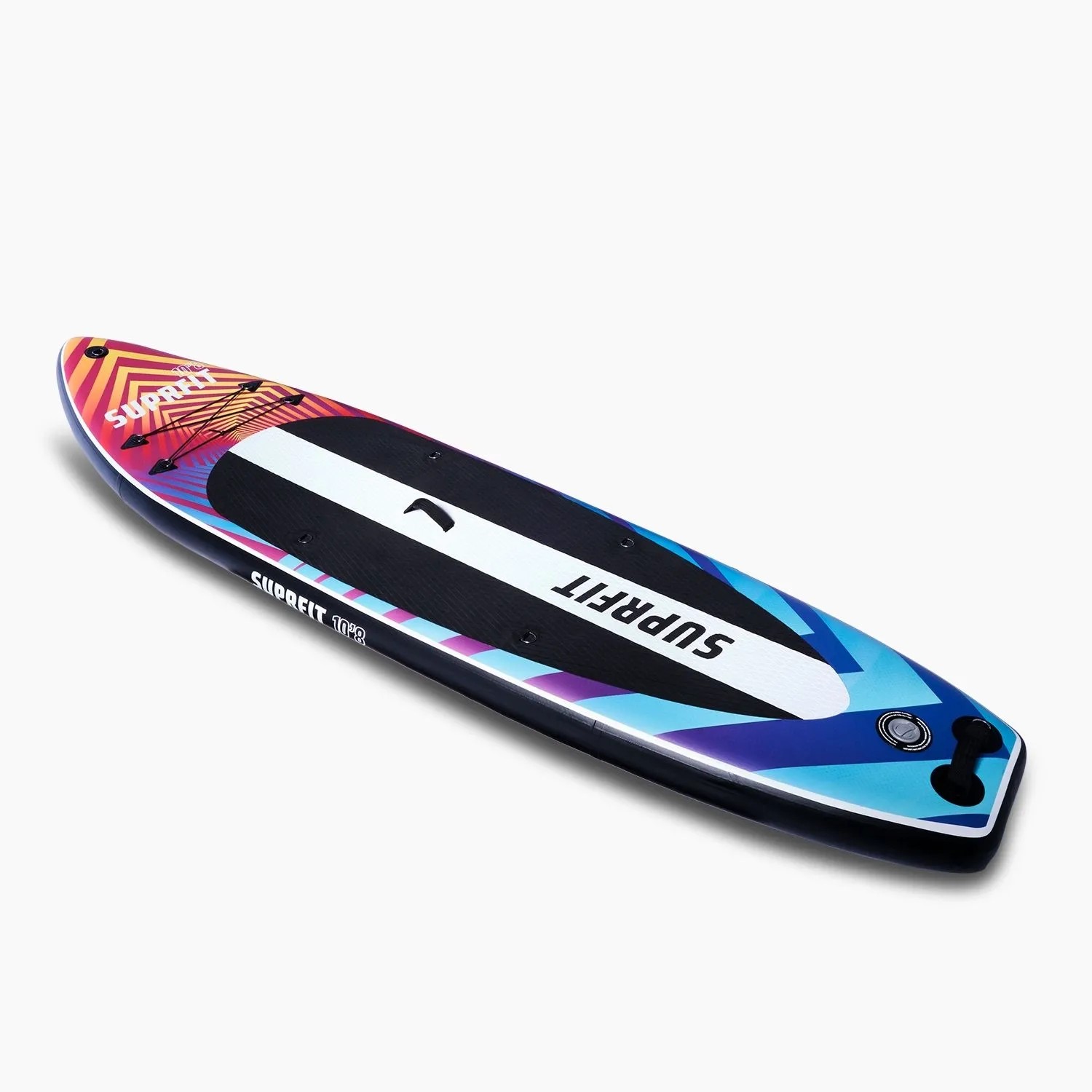 Suprfit SUP Board Optical 10'8, aufblasbares Stand-Up-Paddling Board mit buntem Design, Anti-Rutsch-Pad für Wassersport.