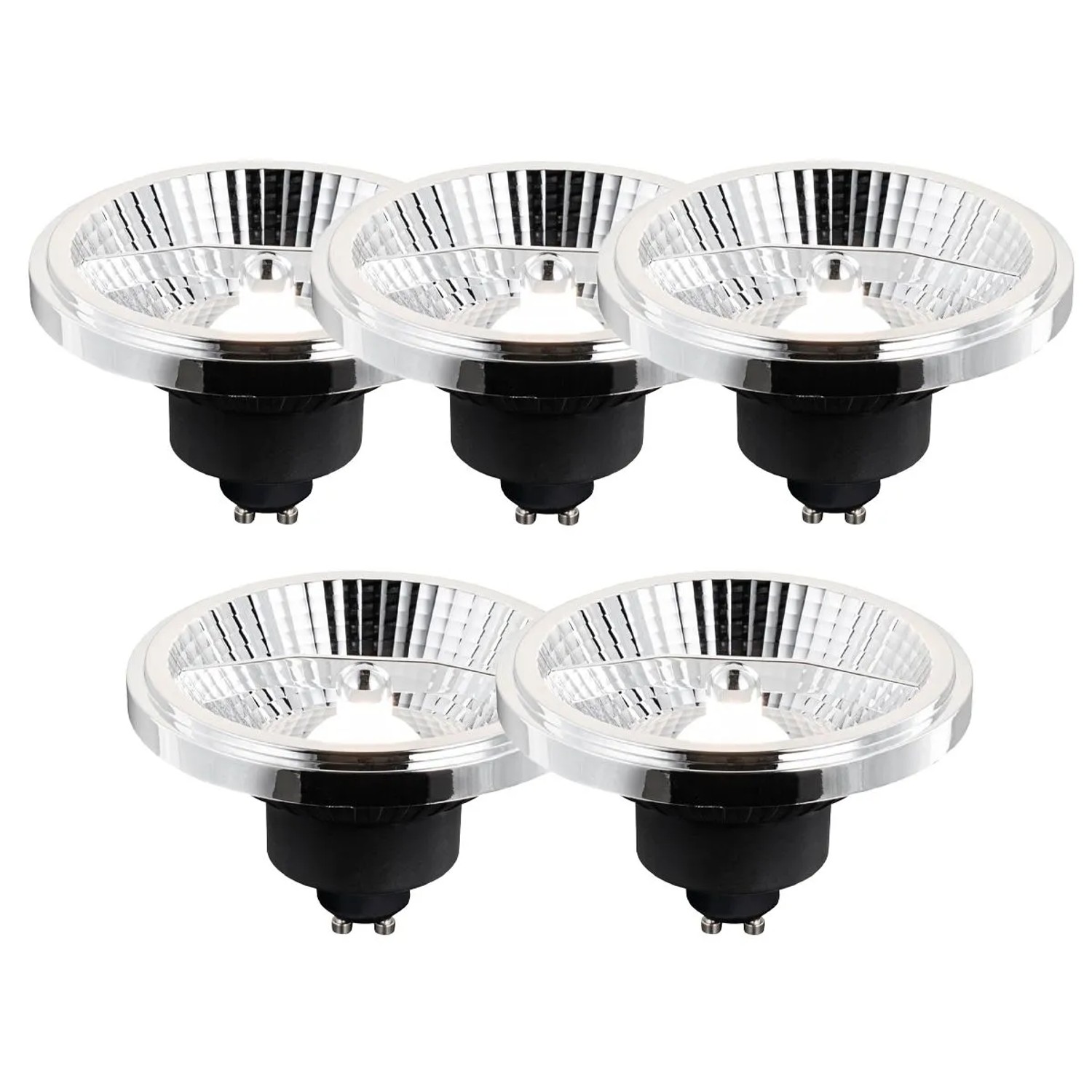 LUEDD 5er Set GU10 3 Stufen Dimmbare Kelvin LED Leuchtmittel AR111 10W 800,m 2700 3700K