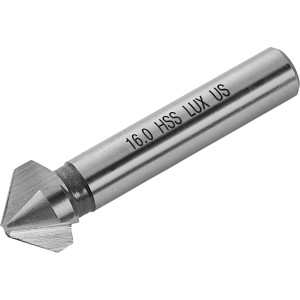 LUX Senker Comfort Ø 16 mm aus HSS Stahl für präzises Senken und Entgraten.