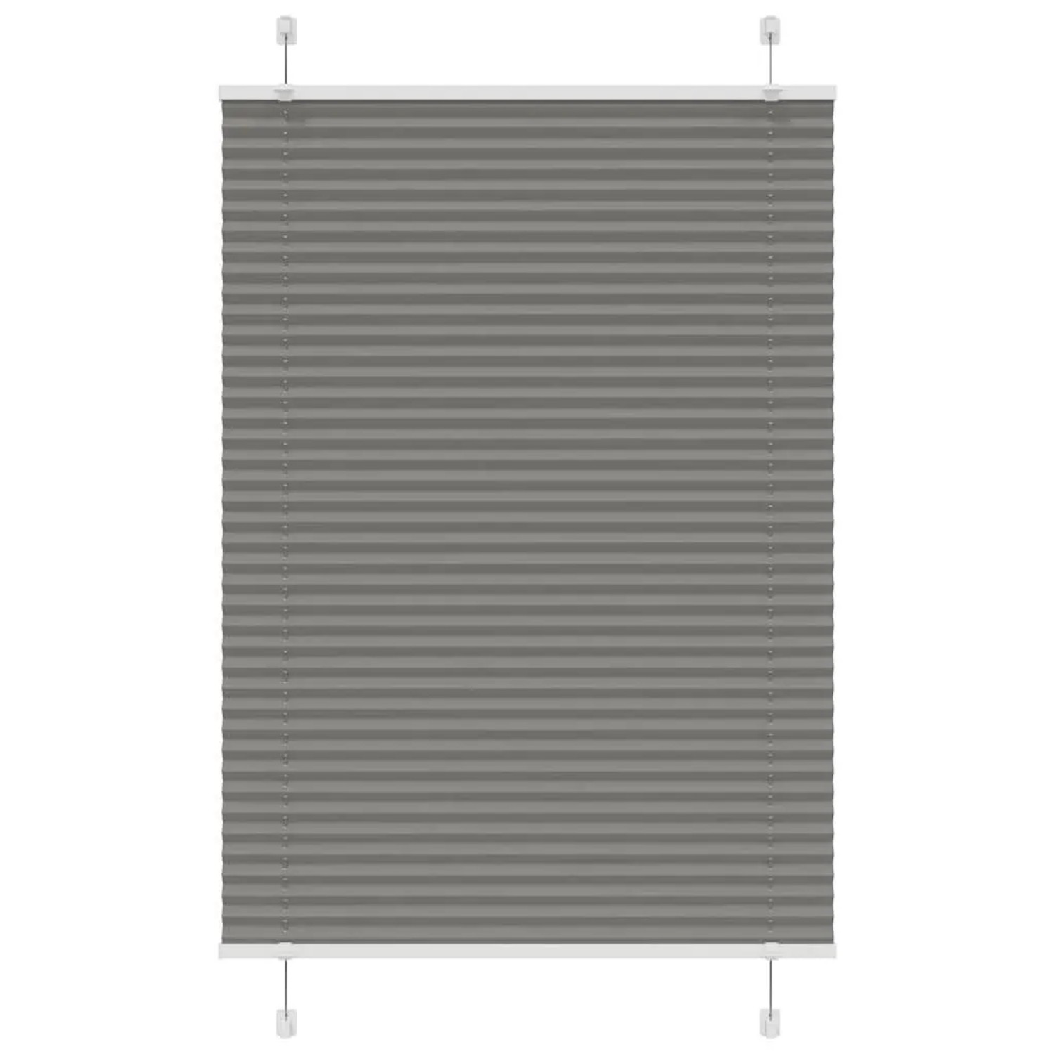 vidaXL Plissee Anthrazit 100x100 cm Stoffbreite 99,4 cm Polyester 4015075