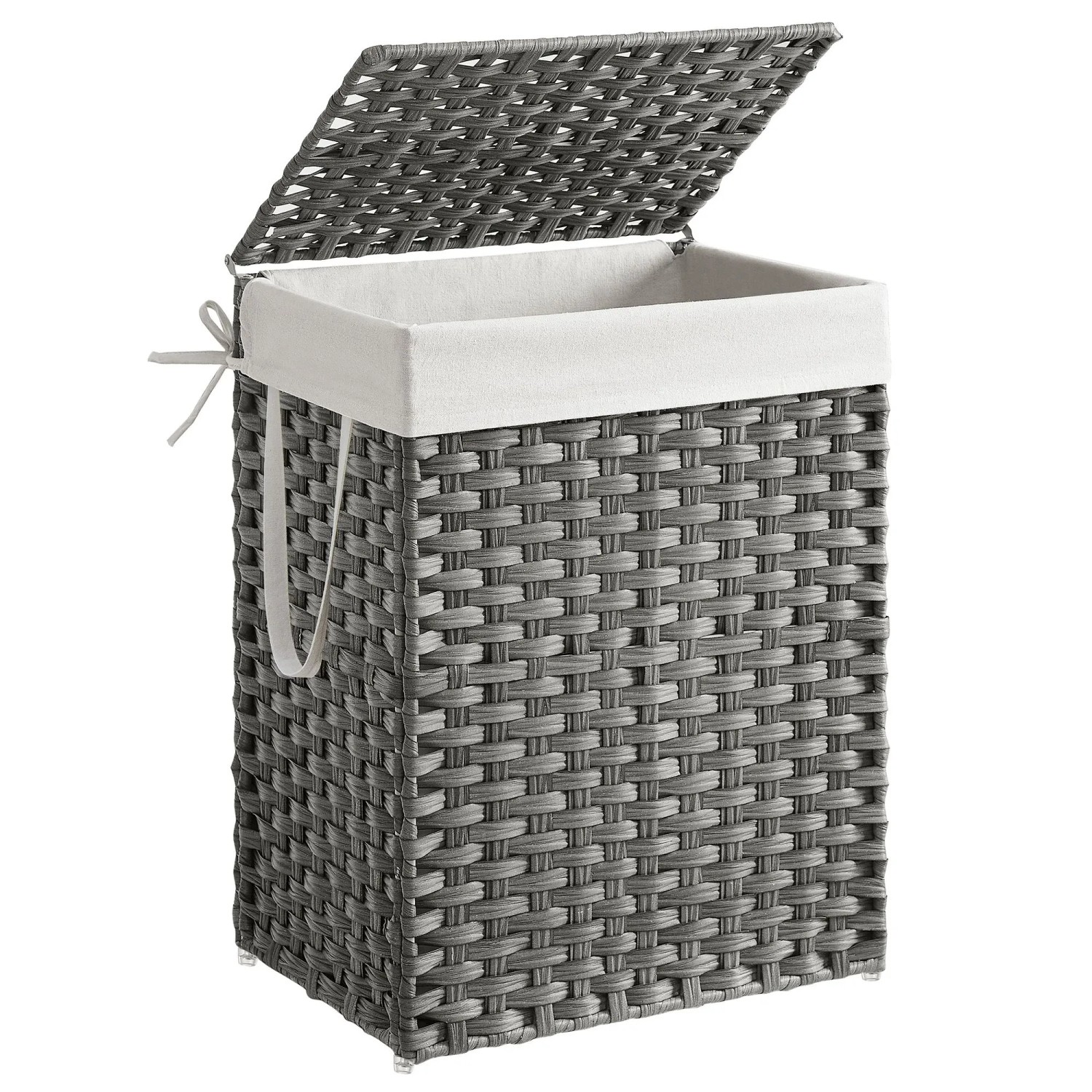 Songmics Wäschesammler Eliott mit Deckel 90 l Grau günstig online kaufen