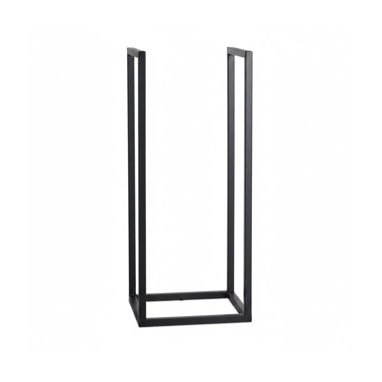 Relaxdays Kaminholzregal Eisen Schwarz 75 cm x 30 cm x 30 cm