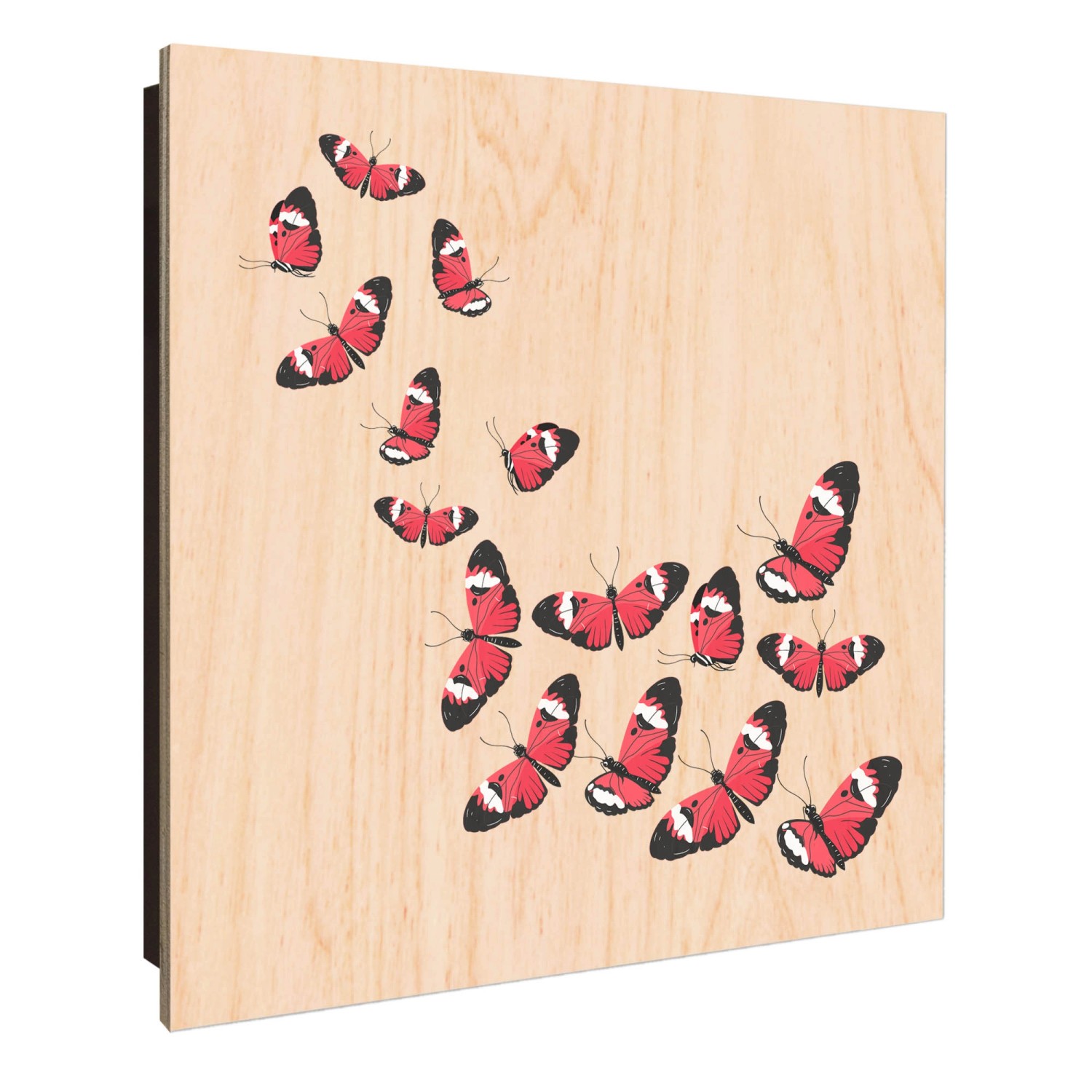 Banjado Großer Schlüsselkasten Holz 30x30cm Schwarz Scharnier Links 50 Hake günstig online kaufen