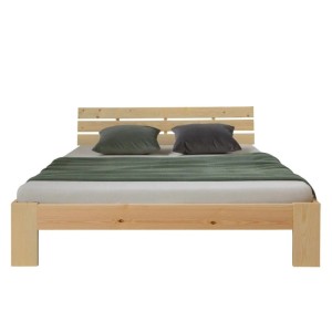 Homestyle4u Holzbett 180 x 200 cm mit Lattenrost in Braun 1839