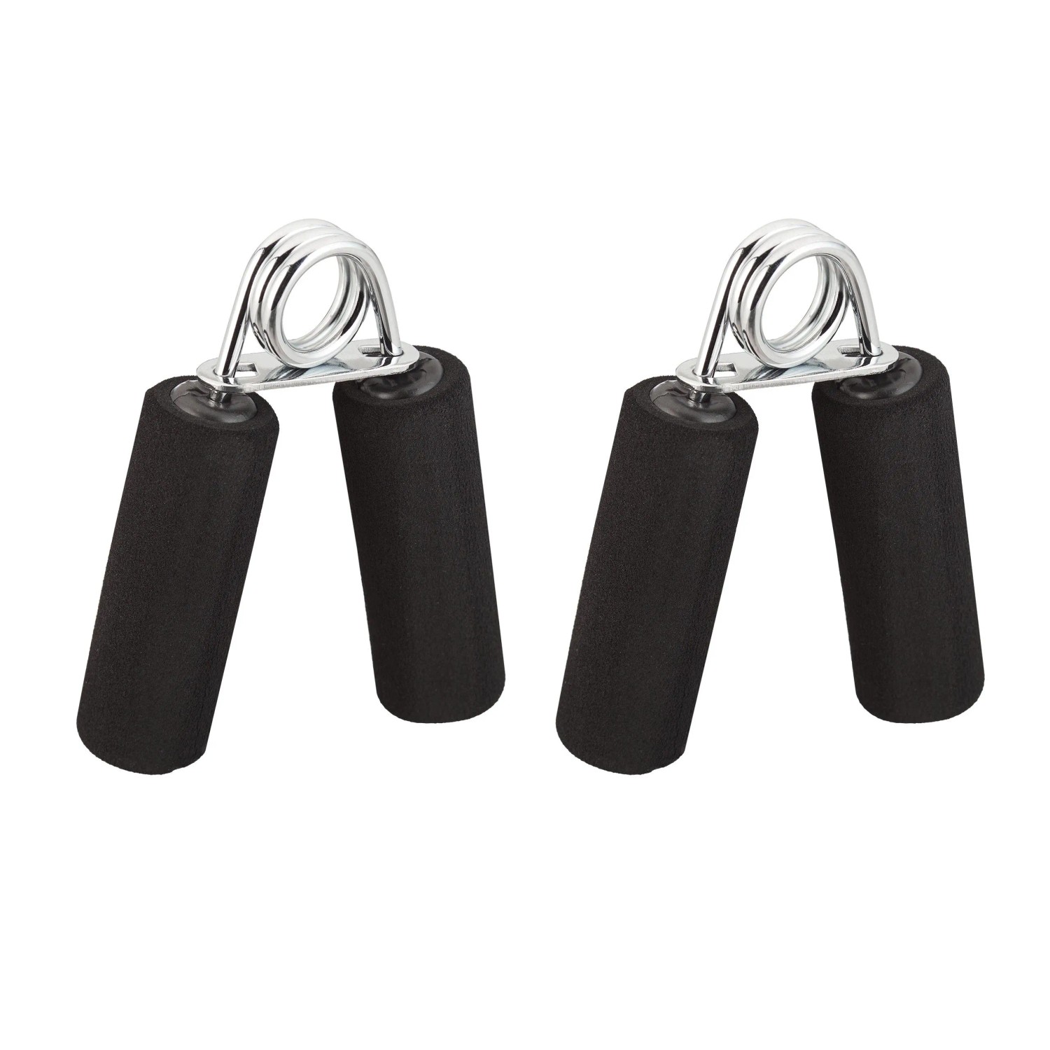 Relaxdays Fingertrainer 2er Set Eisen Schaumstoff Schwarz 40 kg 12 x 9,5 x 3 cm