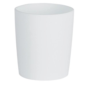 Weißer Spirella Kosmetikeimer Lemon, runder Abfalleimer für Bad und WC.