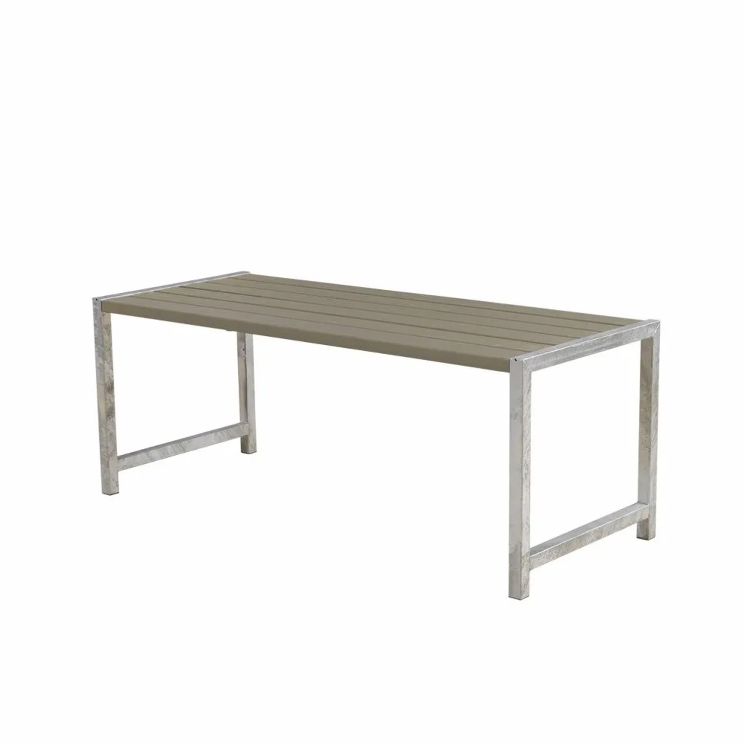 PLUS Gartentisch 186 cm Farbgrundiert Graubraun aus Kiefer/Fichte Verzinkter Stahlrahmen FSC MIX 70 %
