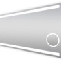 DSK Design LED-Lichtspiegel Silver Conde, 160x60 cm, mit umlaufendem Licht und Kosmetikspiegel.