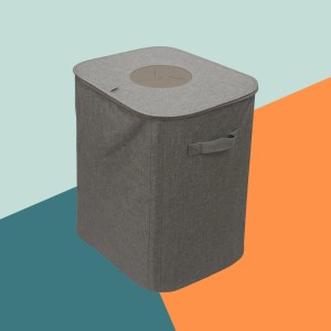 Relaxdays Pfandflaschen Sammelbehälter Polyester Fiberglas Grau Abwischbar 100 l 70 cm x 43 cm x 33 cm 1,4 kg