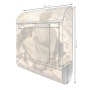 Banjado Design Briefkasten Silber Pulverbeschichtet 39x47x14cm 2 Schlüssel Mit Zeitungsfach Motiv Sitzender Buddha_6