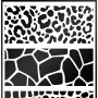 Marabu Art Stencil Schablone Animal Print Combination DIN A4 mit Tierfellmustern.