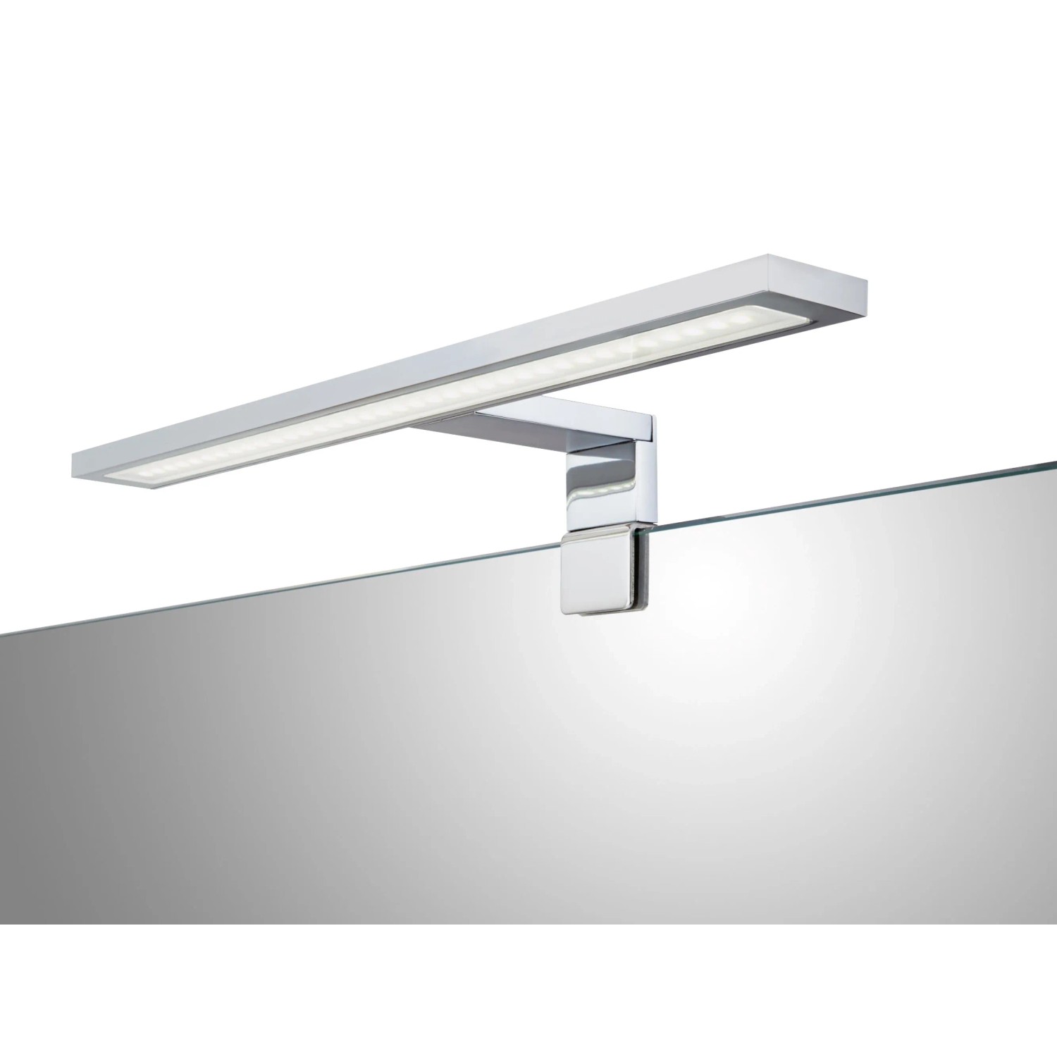 Kristall-Form LED Aufsatzleuchte Lines II 30 cm x 6,5 cm Chrom günstig online kaufen