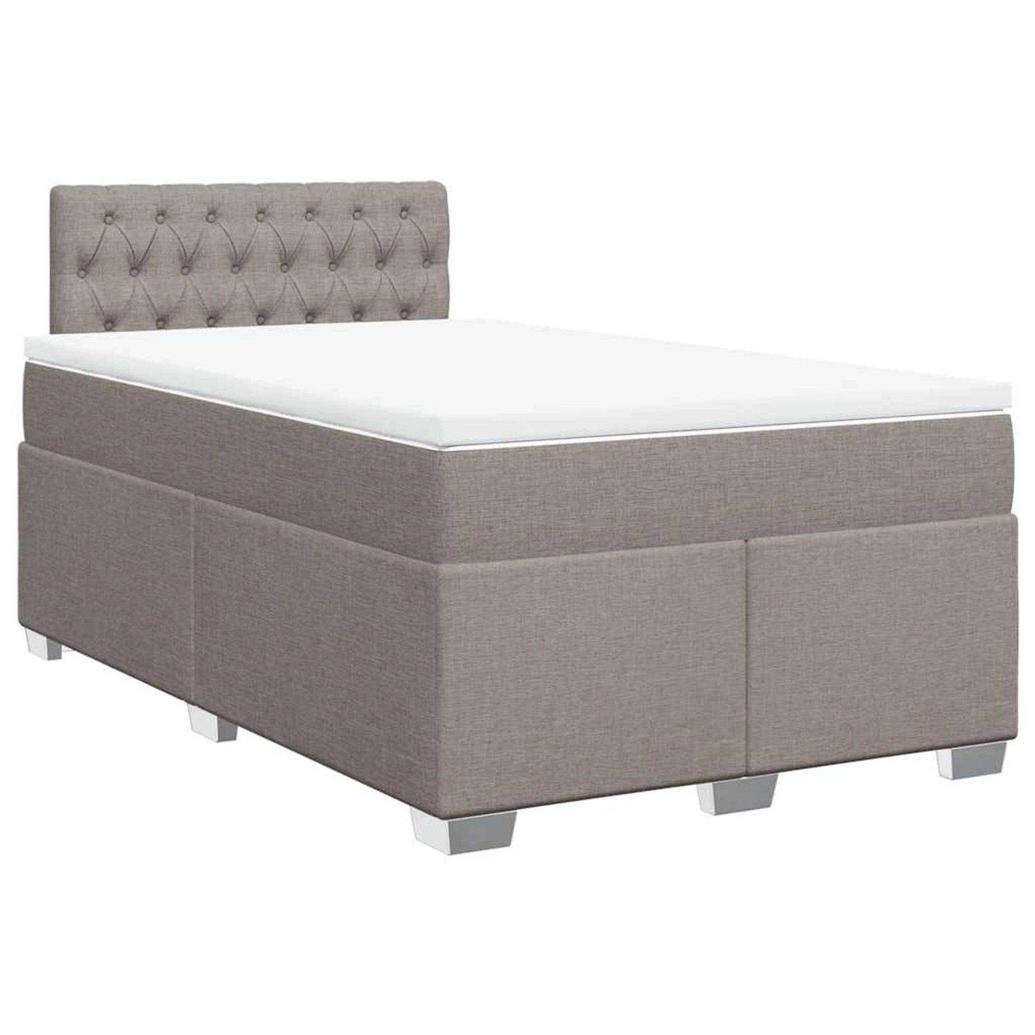 vidaXL Boxspringbett mit Matratze Taupe 120x190 cm Stoff 3285838 günstig online kaufen