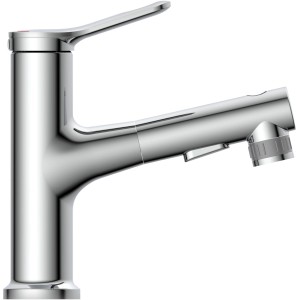 Eisl Waschtischarmatur Chrom mit herausziehbarer Haarbrause für Waschbecken.