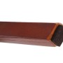 Brauner Holzfuß eines PROREGAL Barhockers mit schützendem Filz-Bodenschoner für Böden.