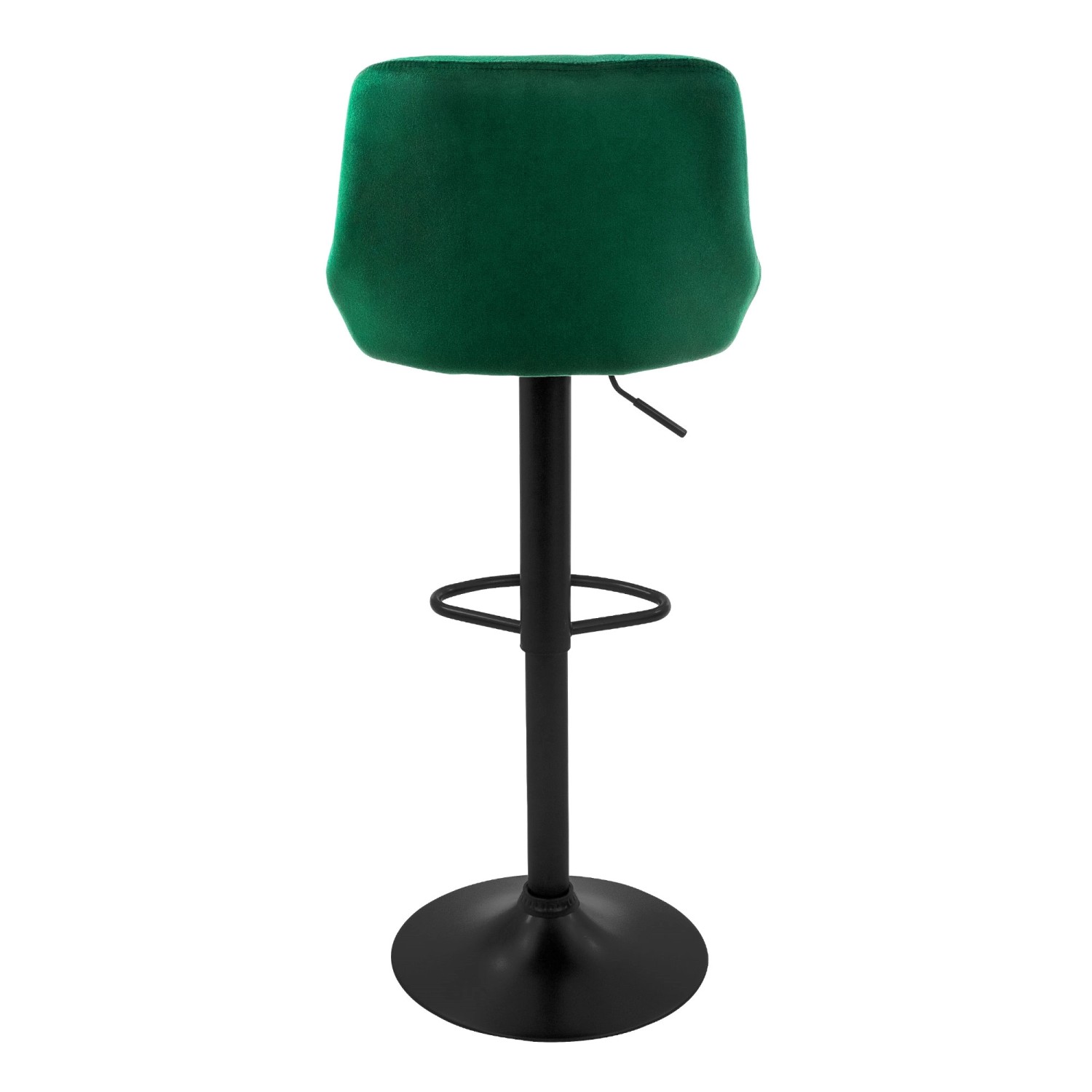 ML-Design Barhocker 2er Set, grünem Samt, mit Rückenlehne und Fußstütze.