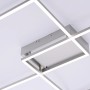 Moderne, stahlfarbene Just Light Deckenleuchte Iven (75,5x56,2cm) mit LED-Lichtelementen.
