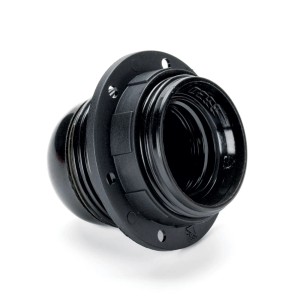Schwarzer Orion Lightstyle E27 Schraubring aus Kunststoff für Lampen und Leuchten.