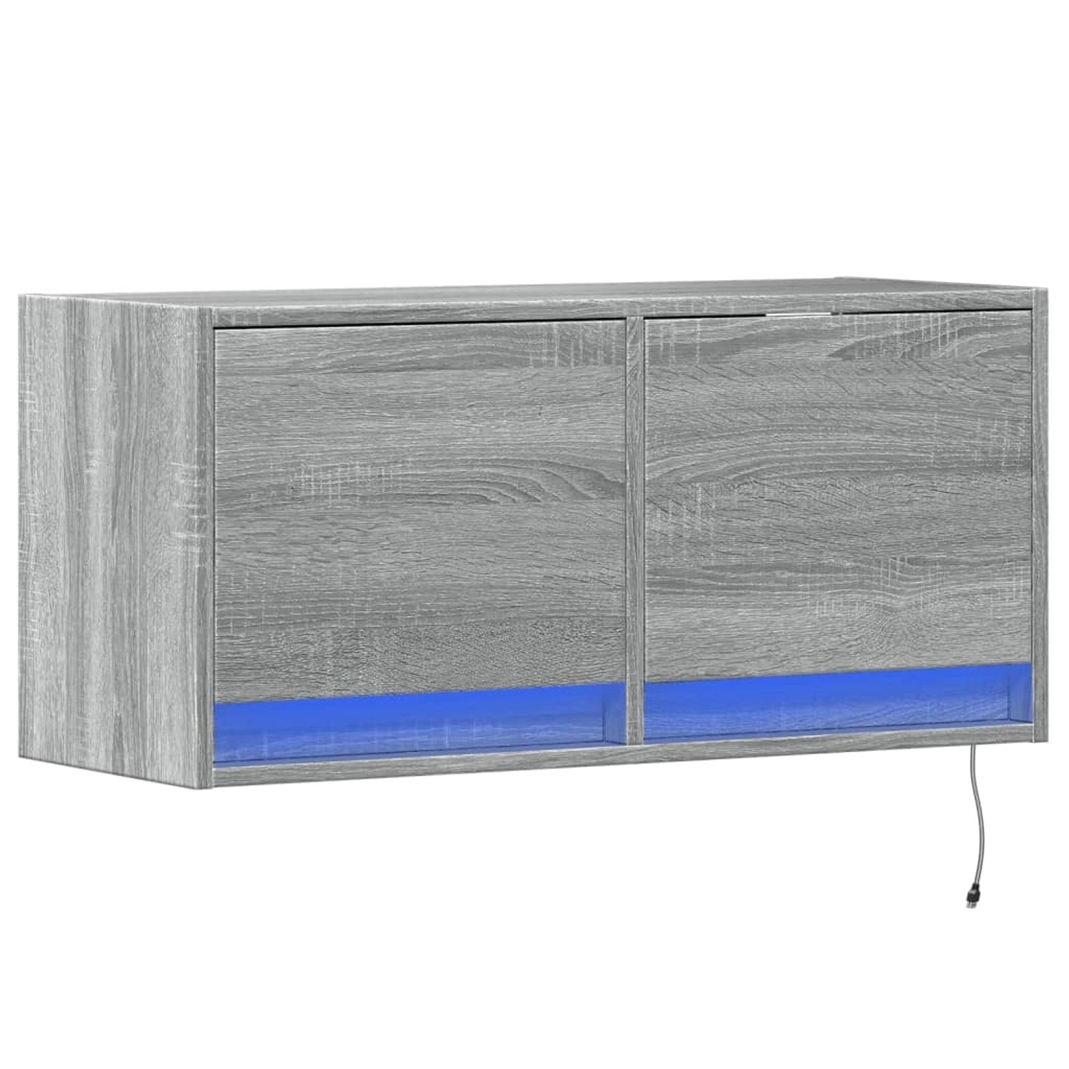 vidaXL TV-Wandschrank mit LED-Beleuchtung Grau Sonoma 80x31x38 cm 852360 günstig online kaufen