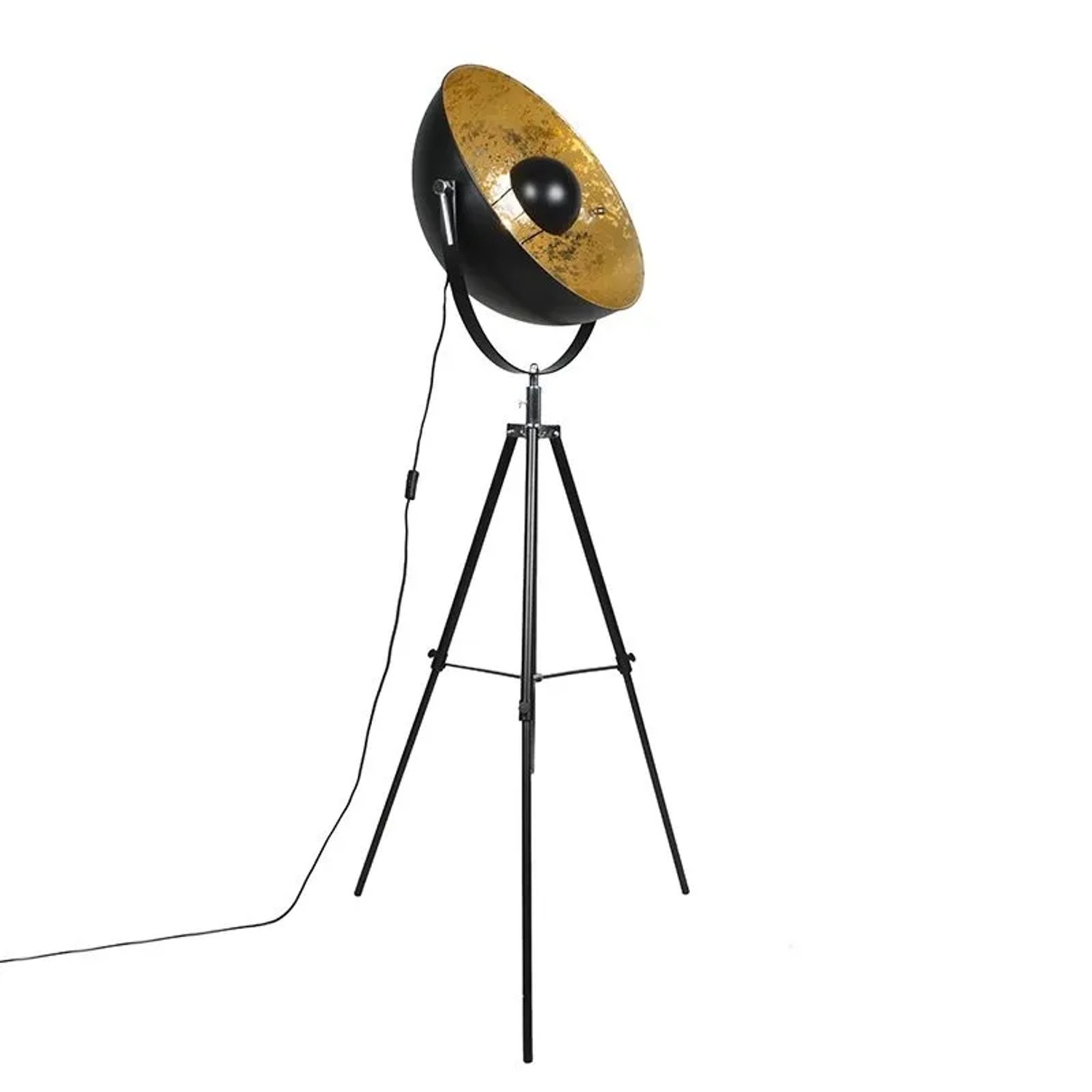 QAZQA Industriestehlampe Stativ Schwarz Magna 50 Eglip
