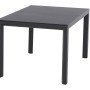 Rechteckiger, titanfarbener Siena Garden Gartentisch Silva, 90x137,5 cm, mit Aluminiumrahmen.