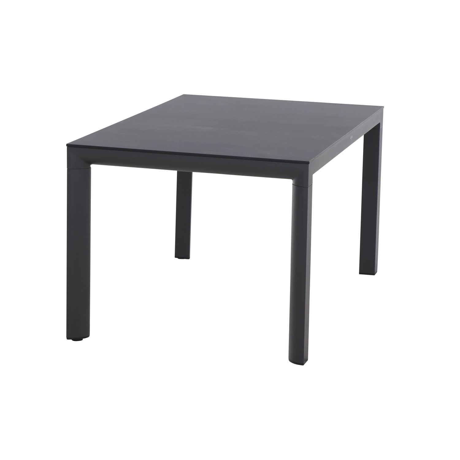 Rechteckiger, titanfarbener Siena Garden Gartentisch Silva, 90x137,5 cm, mit Aluminiumrahmen.