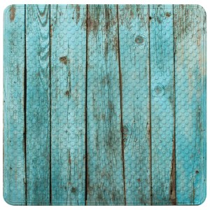 SANILO Badematte Lumber, Duschmatte mit Holz-Optik in Türkis und Anti-Rutsch-Noppen.