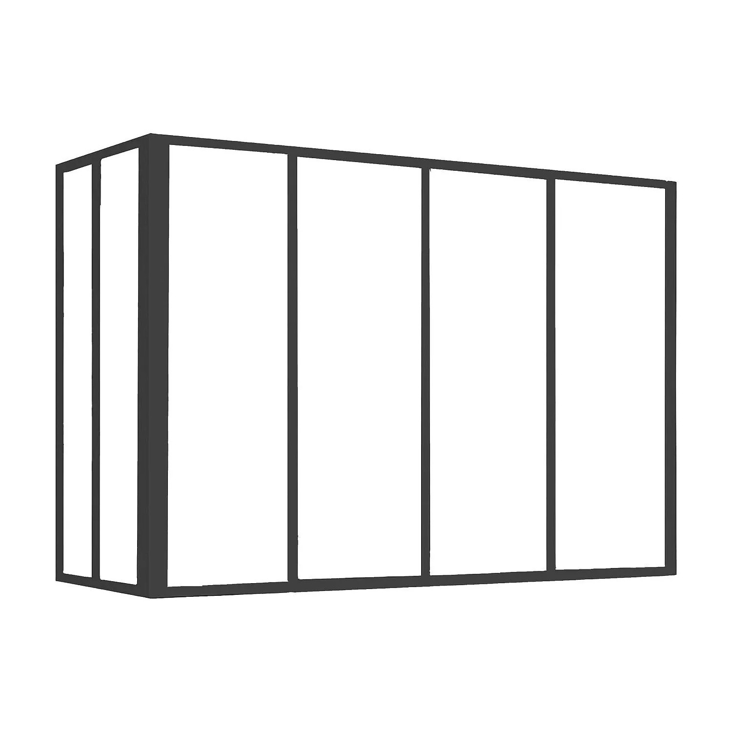 Vente-unique Glaswand Bayview Schwarz 120 cm