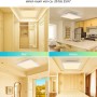 Quadratische, flache LED Deckenleuchte 60x60 cm, warmweiß, montiert in Flur, Küche, Wohn- und Schlafzimmer.