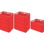 PROREGAL SparSet: 10 rote Eurobehälter/Fleischerkasten E2, 20x40x60cm, 41 Liter.