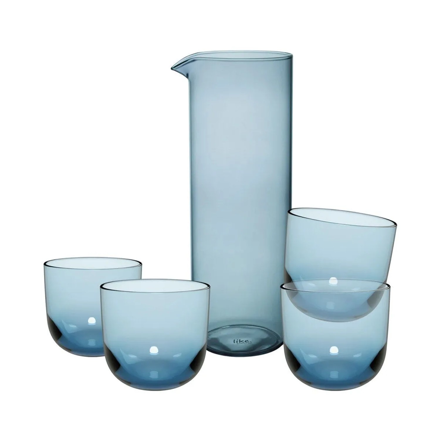 like. by Villeroy & Boch Like Glass Trinkgläser mit Karaffe 5-teilig Ice