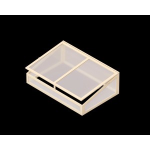 Upyard Frühbeetaufsatz für Palettenrahmen, 120 cm, mit geöffnetem Deckel.